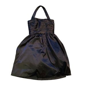 WHITE HOUSE BLACK MARKET NWT Black Satin Strapless / Halter Convertible Dress